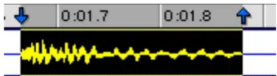 Avid Pro Tools 7.3 - Sélection des données de la piste - 1