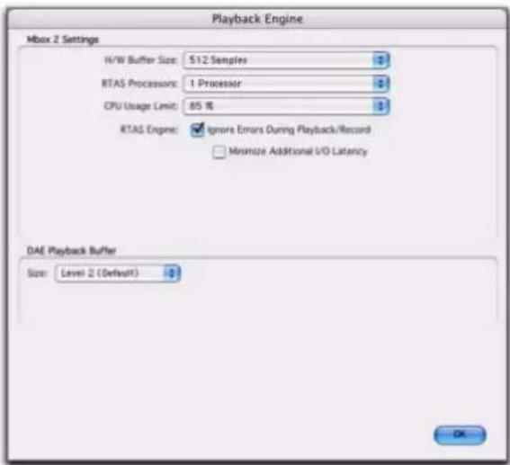 Avid Pro Tools 7.3 - Pour activer la suppression d'erreurs RTAS : - 1