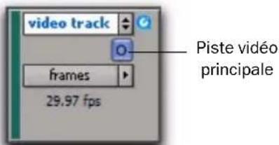 video track frames 29,97 fps Piste vidéo principale