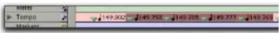 Avid Pro Tools 7.3 - Pour copier et coller plusieurs événements de tempo : - 1