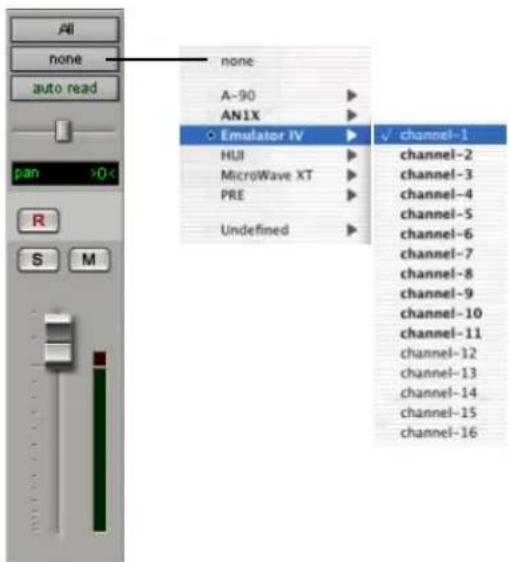 Avid Pro Tools 7.3 - Pour assigner une piste MIDI (et toutes ses régions) à un canal de périphérique MIDI donné : - 2