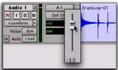 Avid Pro Tools 7.3 - Pour changer le mode d'affichage de l'indicateur de volume : - 1