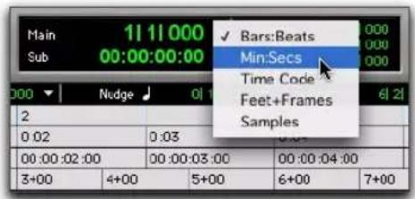 Main 11 11 000 Sub 00:00:00:00 000 Nudge 01 2 0.02 0:03 00:00:02:00 00:00:03:00 00:00:04:00 3+00 4+00 5+00 6+00 7+00 Bars:Beats Min:Secs Time Code Feet+Frames Samples