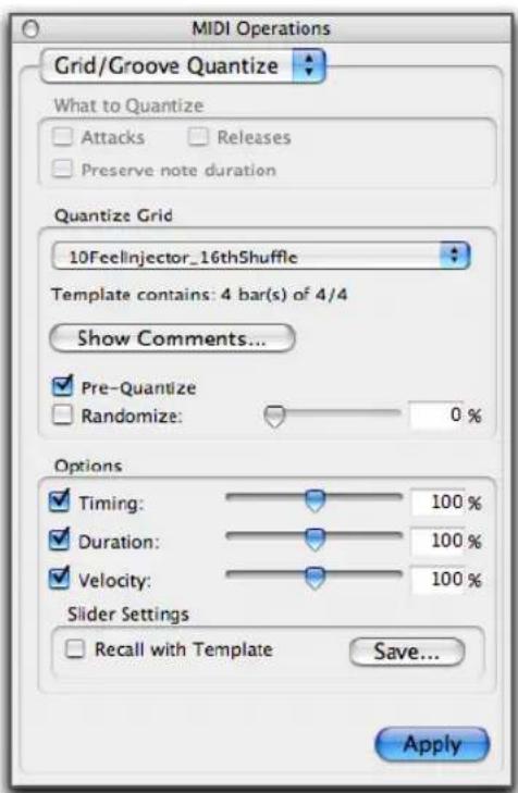 Avid Pro Tools 7.3 - Groove Quantize - 1