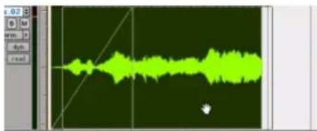 Avid Pro Tools 7.3 - Pour déplacer une sélection de région contenant des fondus ou des crossfades : - 1