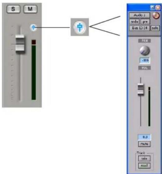 Avid Pro Tools 7.3 - Pour ouvrir la fenêtre Output d'une piste : - 1