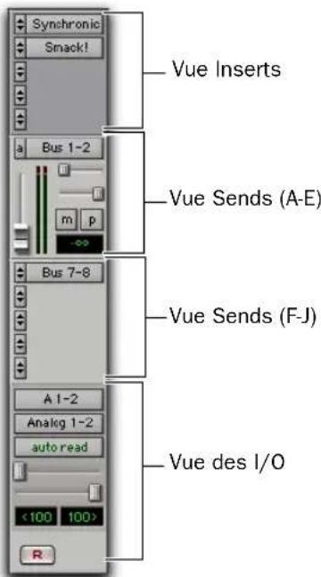 Synchronous Smack! Vue Inserts Vue Sends (A-E) Vue Sends (F-J) Vue des I/O A 1-2 Analog 1-2 auto read <100 100> R