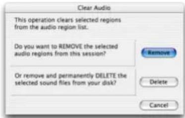 Avid Pro Tools 7.3 - Pour rechercher et supprimer les régions inutiles d'une session : - 1