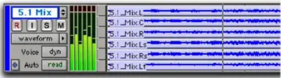 5.1 Mix R I S M waveform Voice dyn Auto read S.1_MixL S.1_MixC S.1_MixR S.1_MixLs S.1_MixRs S.1_MixLt