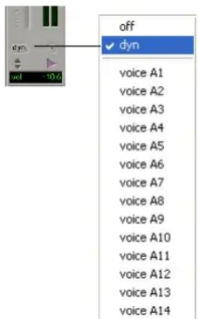 Avid Pro Tools 7.3 - Pour définir l'assignation d'une voix à une piste : - 1