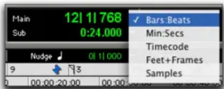 Main 12|1|768 Sub 0:24.000 Nudge 0|1|000 9 3 00:00:20:00 00:00 Bars:Beats Min:Secs Timecode Feet+Frames Samples