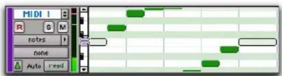 Avid Pro Tools 7.3 - Sélection et écoute de notes MIDI à l'aide du mini-clavier - 2