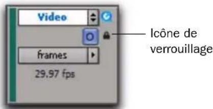 Video frames 29.97 fps Icône de verrouillage