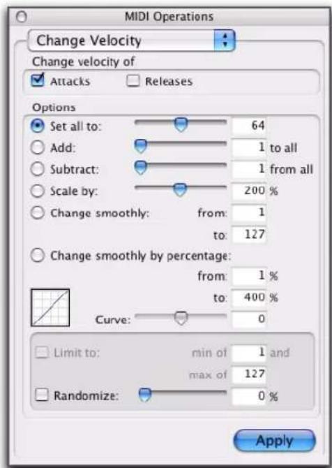 Avid Pro Tools 7.3 - Change Velocity - 1