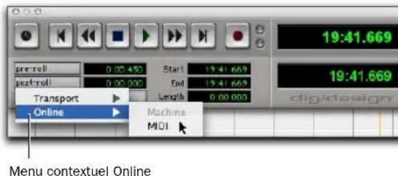 pre roll 0.00 432 Start 19:41.669 post roll 0.00 000 End 19:41.669 Length 0.00 000 Transport Online Machine MDI 19:41.669 19:41.669 dig/design Menu contextuel Online