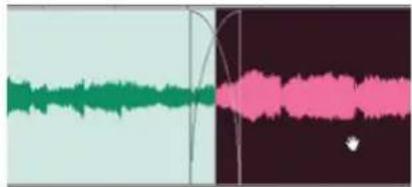 Avid Pro Tools 7.3 - Pour séparer des régions adjacentes à un crossfade et conserver le fondu correspondant : - 1