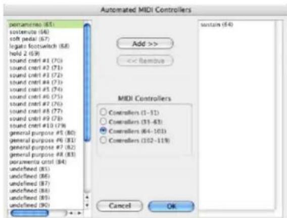 Avid Pro Tools 7.3 - Pour activer manuellement un contrôleur continu pour l'automation : - 2