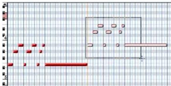 Avid Pro Tools 7.3 - Pour sélectionner plusieurs notes MIDI, procédez comme suit : - 1