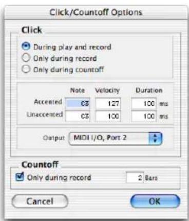 Avid Pro Tools 7.3 - Pour configurer les options du métronome : - 1