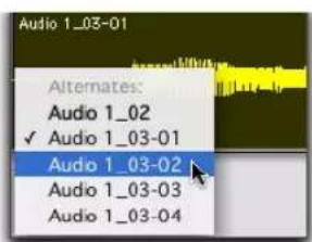 Avid Pro Tools 7.3 - Sous-menu contextuel Matches - 1