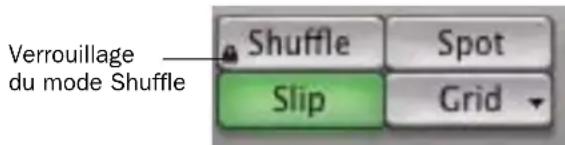 Verrouillage du mode Shuffle Shuffle Spot Slip Grid
