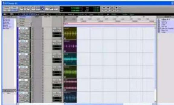 Avid Pro Tools 7.3 - Pour faire glisser, puis déposer plusieurs éléments de la liste des régions sur de nouvelles pistes : - 1
