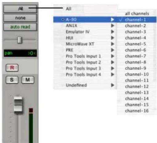 Avid Pro Tools 7.3 - Pour assigner une entrée de piste MIDI : - 2
