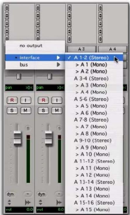 no output interface bus A 1-2 (Stereo) >A 1 (Mono) >A 2 (Mono) A 3-4 (Stereo) >A 3 (Mono) >A 4 (Mono) A 5-6 (Stereo) >A 5 (Mono) >A 6 (Mono) A 7-8 (Stereo) >A 7 (Mono) >A 8 (Mono) A 9-10 (Stereo) >A 9 (Mono) >A 10 (Mono) A 11-12 (Stereo) >A 11 (Mono) >A 12 (Mono) A 13-14 (Stereo) >A 13 (Mono) >A 14 (Mono) A 15-16 (Stereo) >A 15 (Mono)