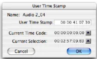 Avid Pro Tools 7.3 - Pour marquer temporellement une ou plusieurs régions avec une nouvelle valeur SMPTE : - 1
