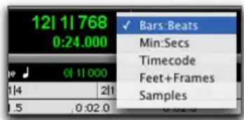 121 11768 0:24.000 ✓ Bars:Beats Min:Secs Timecode Feet+Frames Samples