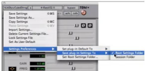 Avid Pro Tools 7.3 - Menu Settings - 1
