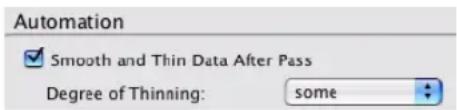 Avid Pro Tools 7.3 - Utilisation de l'option Smooth and Thin Data After Pass - 1