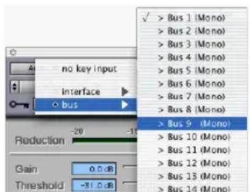 no key input interface bus Reduction Gain 0.0 dB Threshold -31.0 dB > Bus 1 (Mono) > Bus 2 (Mono) > Bus 3 (Mono) > Bus 4 (Mono) > Bus 5 (Mono) > Bus 6 (Mono) > Bus 7 (Mono) > Bus 8 (Mono) > Bus 9 (Mono) > Bus 10 (Mono) > Bus 11 (Mono) > Bus 12 (Mono) > Bus 13 (Mono) > Bus 14 (Mono)