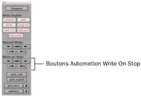 Avid Pro Tools 7.3 - Ecriture de données d'automation au début, à la fin ou sur l'ensemble d'une sélection ou d'une piste à l'arrêt - 1