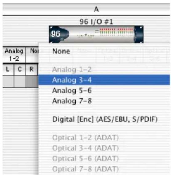 Avid Pro Tools 7.3 - Affectation d'E/S matérielles vers les E/S Pro Tools - 1