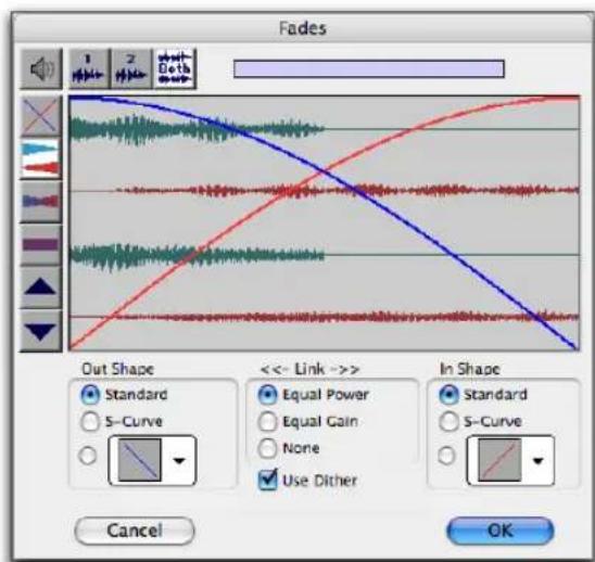 Avid Pro Tools 7.3 - Boîte de dialogue Fades - 2