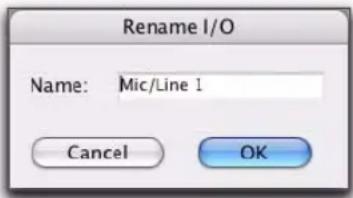 Avid Pro Tools 7.3 - Pour renommer un chemin d'E/S à partir de la fenêtre Edit ou Mix : - 1