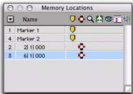 Memory Locations Name 1 Marker 1 4 Marker 2 2 2| 1| 000 3 6| 1| 000
