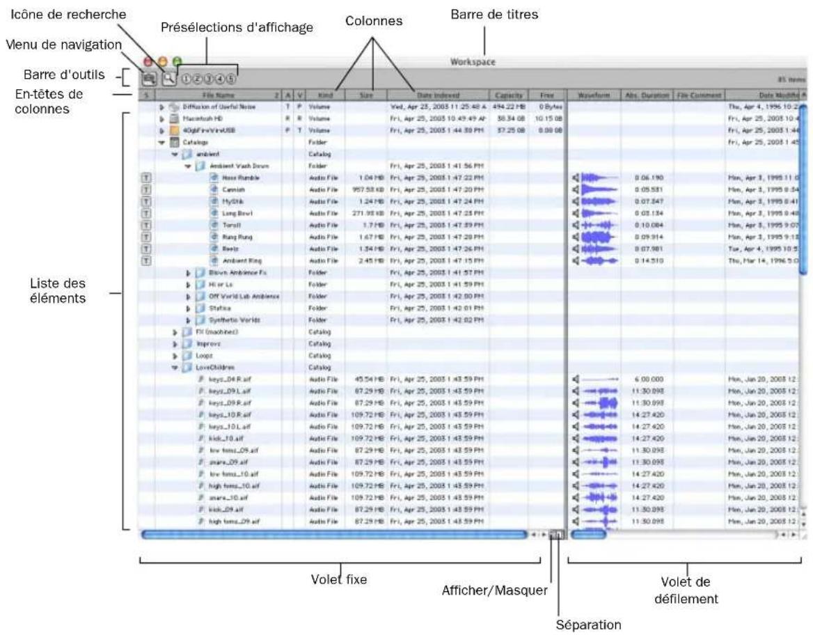 Icône de recherche Menu de navigation Barre d'outils En-têtes de colonnes Présélections d'affichage Colonnes Barre de titres Workspace File Name 2 A V Size的数量 Date Indexed Capacity Free Waveform Abs. Duration File Comment Data Modified Diffusion of Useful Noise T P Volume 494.22 HB 0 Bytes Macintosh HD R Volume Fri, Apr 25, 2003 10:49:49 AF 58.34 GB 10:15 GB 40GIFinVivUSB P Volume Fri, Apr 25, 2003 1:44:59 PM 57.25 GB 0.08 GB Catalog Folder ambient Catalog Ambient Vash Down Folder Fri, Apr 25, 2003 1:41:56 PM Hass Rumble Audio File 1.04 HB Fri, Apr 25, 2003 1:47:22 PM Camium Audio File 957.53 KB Fri, Apr 25, 2003 1:47:20 PM MyDik Audio File 1.24 HB Fri, Apr 25, 2003 1:47:24 PM Long Bowl Audio File 271.95 HB Fri, Apr 25, 2003 1:47:25 PM Torrell Audio File 1.71 HB Fri, Apr 25, 2003 1:47:29 PM Ring Ring Audio File 1.67 HB Fri, Apr 25, 2003 1:47:29 PM Beitz Audio File 1.34 HB Fri, Apr 25, 2003 1:47:26 PM Ambient Ring Audio File 2.45 HB Fri, Apr 25, 2003 1:47:15 PM Bliven Ambiente Fix Folder Fri, Apr 25, 2003 1:41:57 PM Hi or Lo Folder Fri, Apr 25, 2003 1:41:59 PM Off World Lab Ambience Folder Fri, Apr 25, 2003 1:42:00 PM Statica Folder Fri, Apr 25, 2003 1:42:01 PM Synthetic Worlds Folder Fri, Apr 25, 2003 1:42:02 PM FX (machines) Improvis Catalog Loop Catalog LoveChildren Catalog keys_04 R.tif Audio File 45.54 HB Fri, Apr 25, 2003 1:43:59 PM keys_09 L.tif Audio File 67.29 HB Fri, Apr 25, 2003 1:43:59 PM keys_09 R.tif Audio File 67.29 HB Fri, Apr 25, 2003 1:43:59 PM keys_10 R.tif Audio File 109.72 HB Fri, Apr 25, 2003 1:43:59 PM keys_10 L.tif Audio File 109.72 HB Fri, Apr 25, 2003 1:43:59 PM kids_10.tif Audio File 109.72 HB Fri, Apr 25, 2003 1:43:59 PM low tems_09.tif Audio File 87.29 HB Fri, Apr 25, 2003 1:43:59 PM aware_09.tif Audio File 87.29 HB Fri, Apr 25, 2003 1:43:59 PM low tems_10.tif Audio File 109.72 HB Fri, Apr 25, 2003 1:43:59 PM high tems_10.tif Audio File 109.72 HB Fri, Apr 25, 2003 1:43:59 PM kids_09.tif Audio File 87.29 HB Fri, Apr 25, 2003 1:43:59 PM high tems_09.tif Audio File 87.29 HB Fri, Apr 25, 2003 1:43:59 PM Volet fixe Afficher/Masquer Volet de défilement Séparation