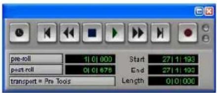 pre-roll 11 01 000 Start 271 11 193 post-roll 01 01 678 End 271 11 193 Transport = Pre Tools Length 01 01 000