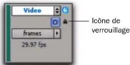 Video frames 29.97 fps Icône de verrouillage