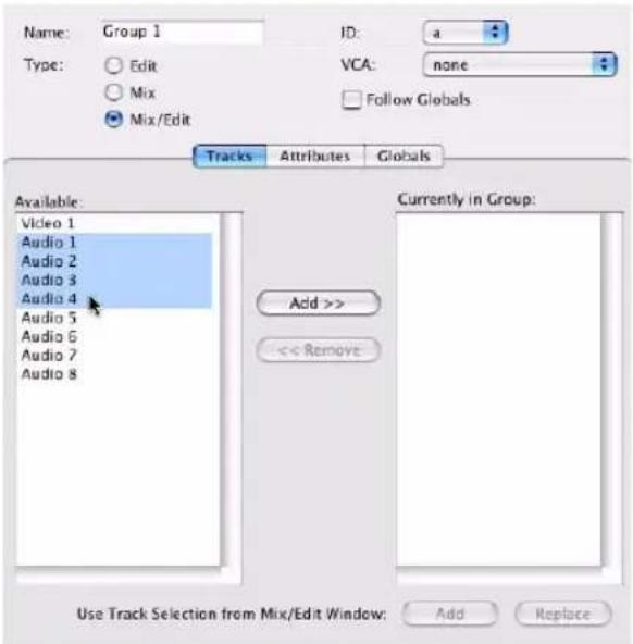 Avid Pro Tools 7.3 - Pour créer un groupe dans Pro Tools HD : - 3