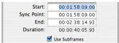 Avid Pro Tools 7.3 - Option Use Subframes - 1