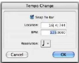 Avid Pro Tools 7.3 - Pour insérer un événement de tempo : - 2
