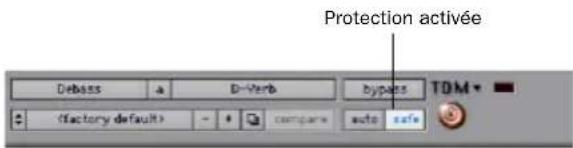 Avid Pro Tools 7.3 - Pour activer le mode de protection d'un plug-in : - 1