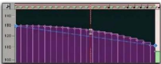 Avid Pro Tools 7.3 - Pour sélectionner la courbe de tempo dans l'éditeur de tempo : - 1
