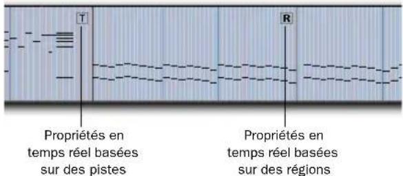 Propriétés en temps réel basées sur des pistes Propriétés en temps réel basées sur des régions