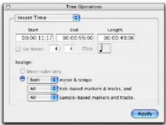 Avid Pro Tools 7.3 - Insertion d'un temps - 1