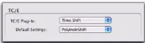 TC/E TC/E Plug-In: Time Shift Default Settings: PolyInstrShift