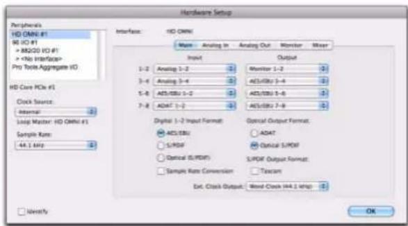 Hardware Setup Peripherals HD OMNI #1 HD IO #1 + Alt200 IO #1 +